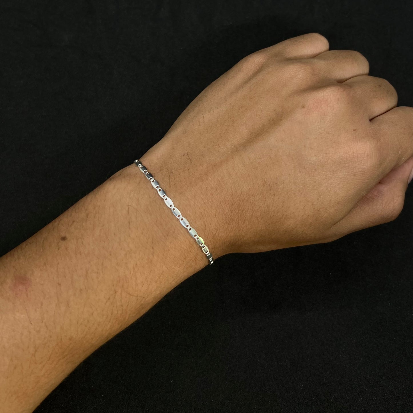 Pulsera En Plata Plana