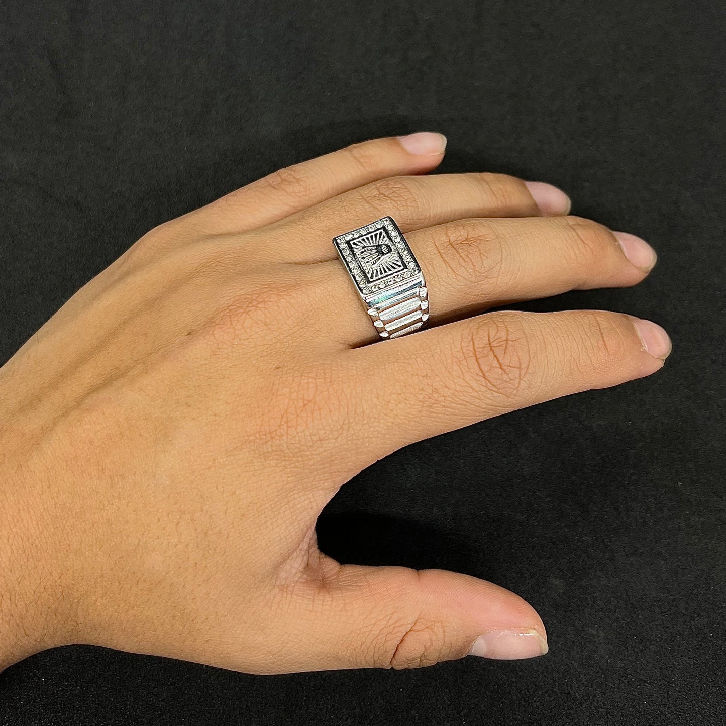 Anillo Rolex Plateado