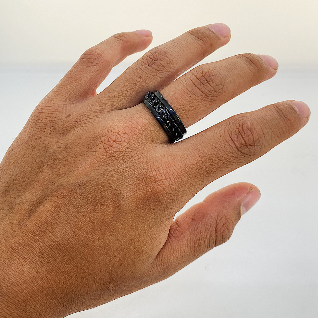Anillo Antiestrés Negro