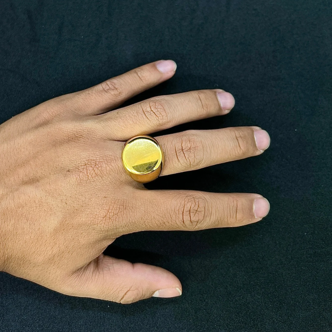 Anillo Espejo Dorado
