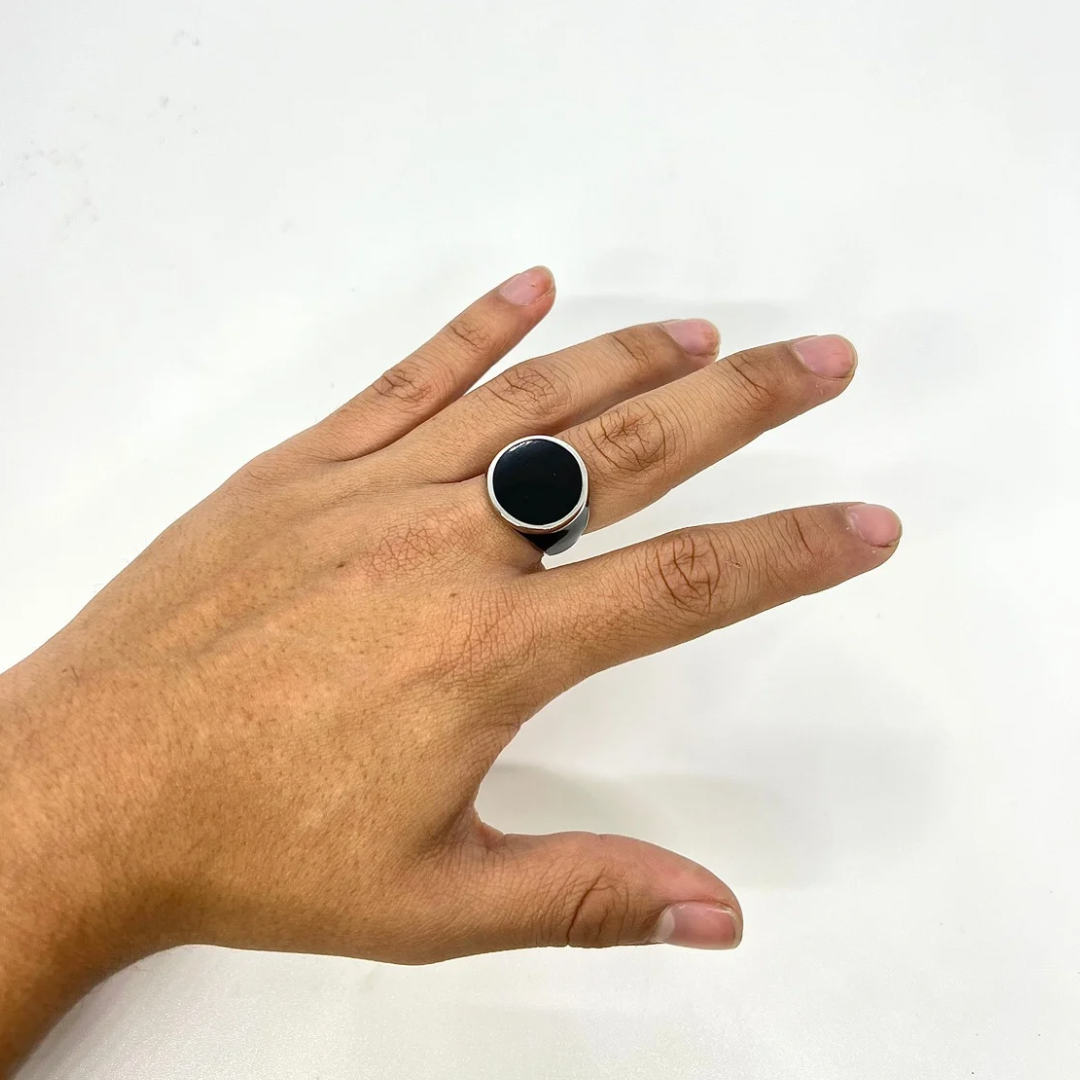 Anillo Espejo Negro