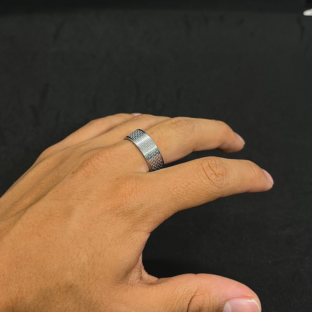 Anillo Mosaico Plateado