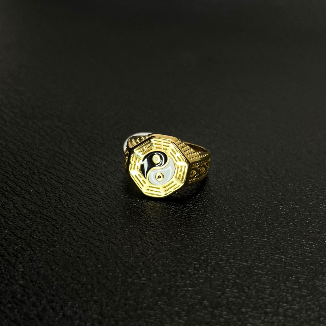 Anillo YingYang Dorado