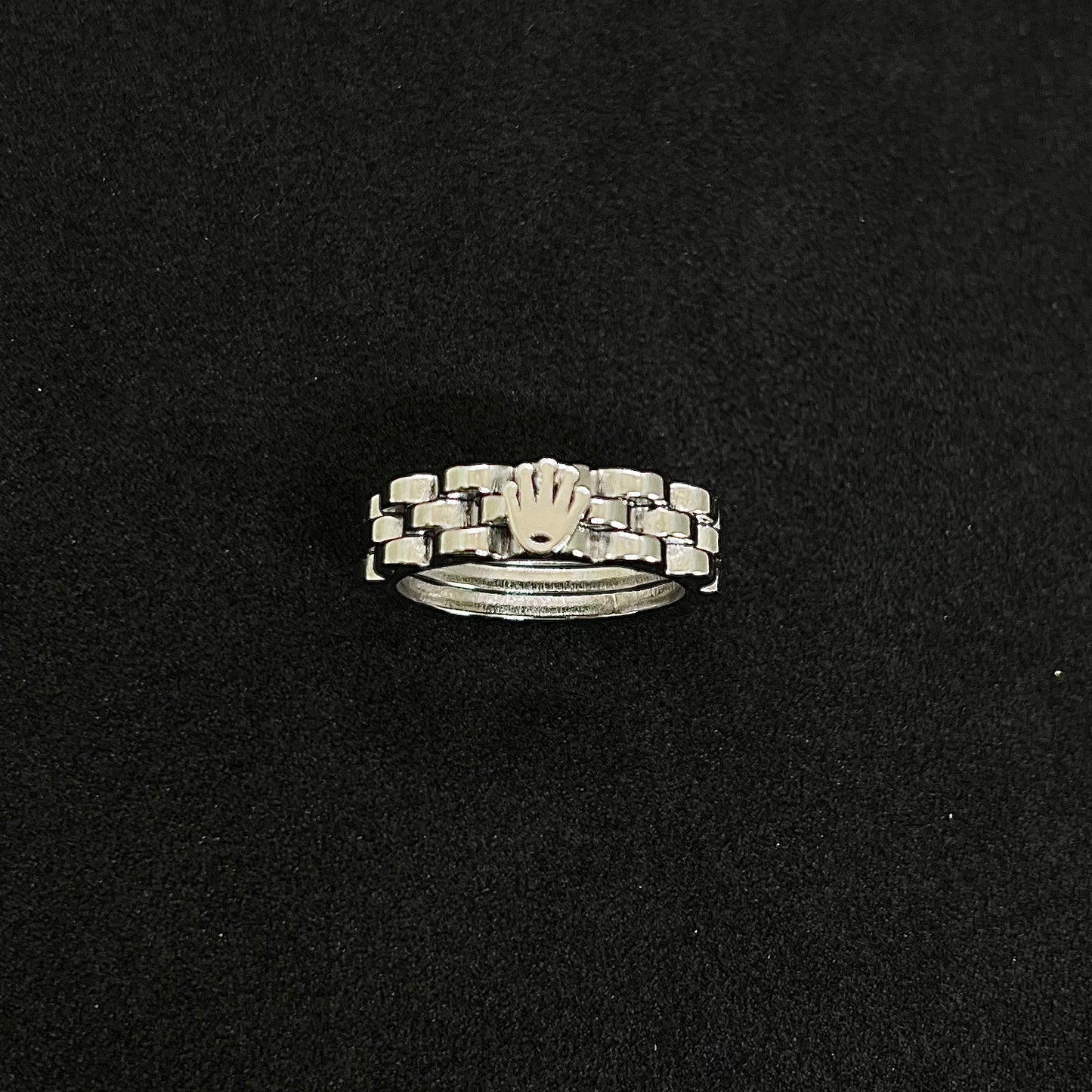 Argolla Rolex Plateada