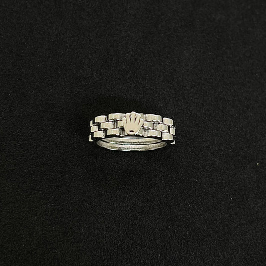 Argolla Rolex Plateada