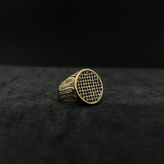 Anillo Diamantado Dorado
