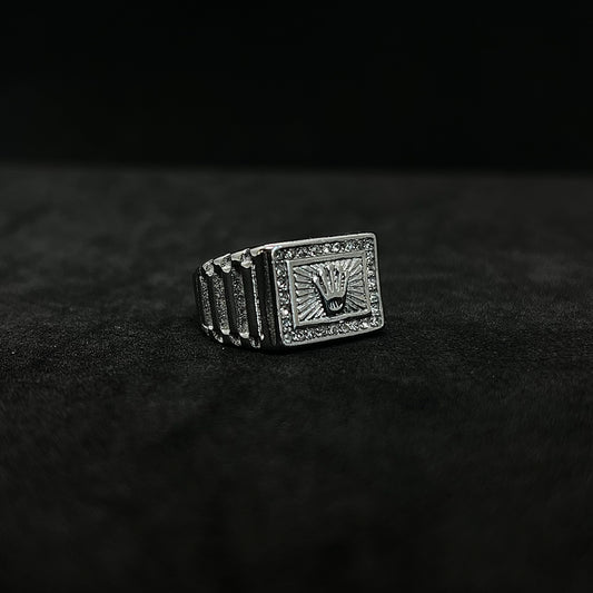 Anillo Rolex Plateado