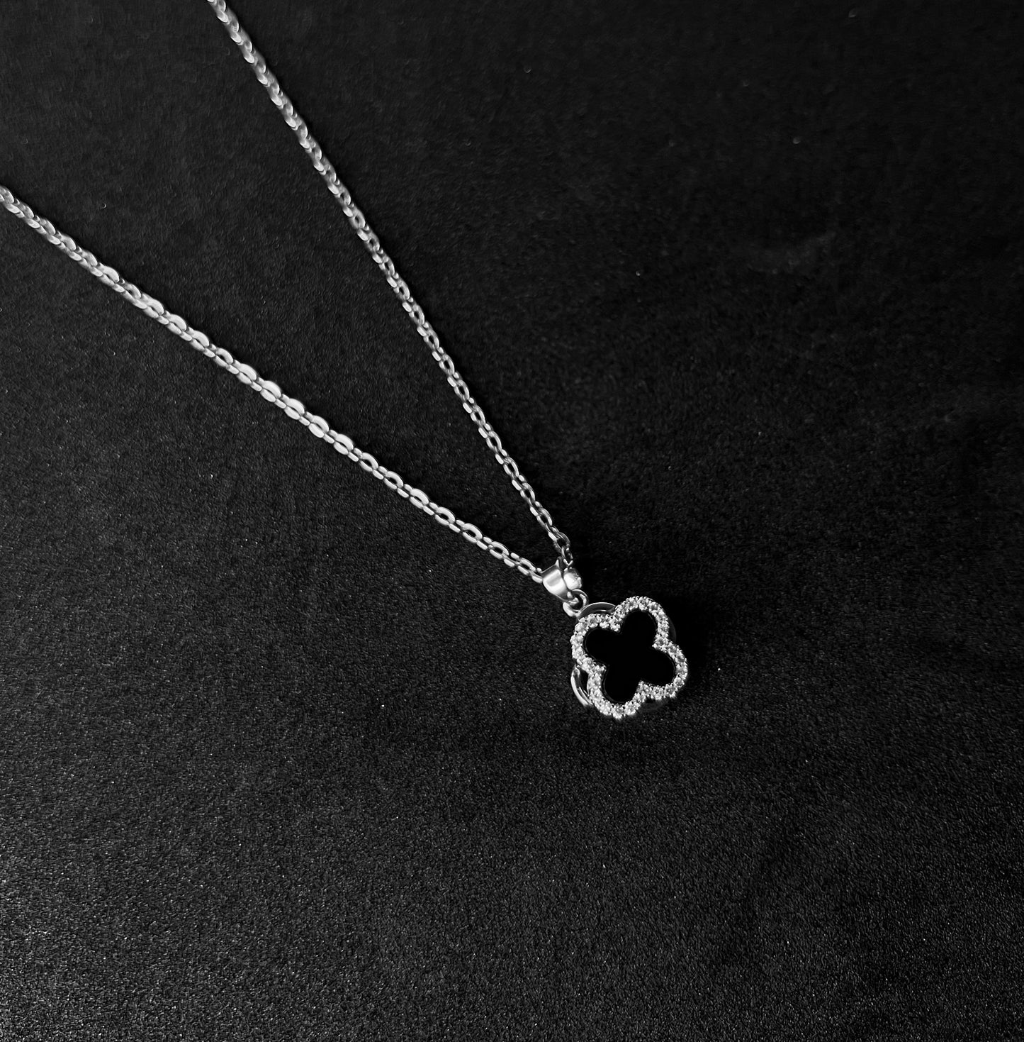 Cadena Trébol Plateada