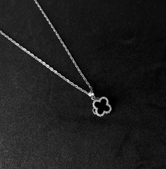 Cadena Trébol Plateada