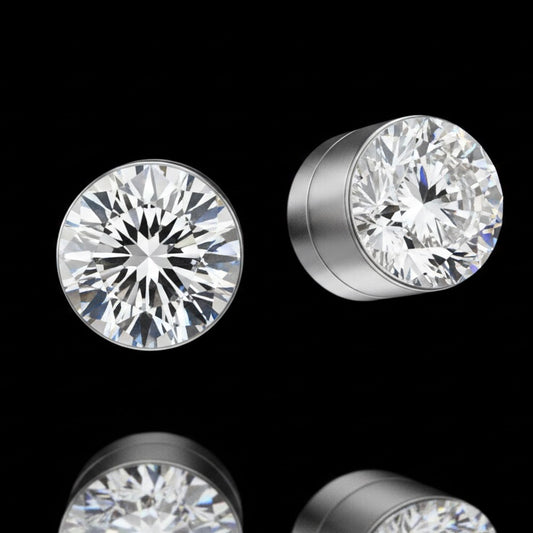 Arete De Imán Diamantes