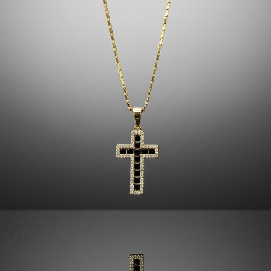 Cruz Diamantes Negro