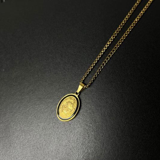 Cadena Dije Virgen redondo
