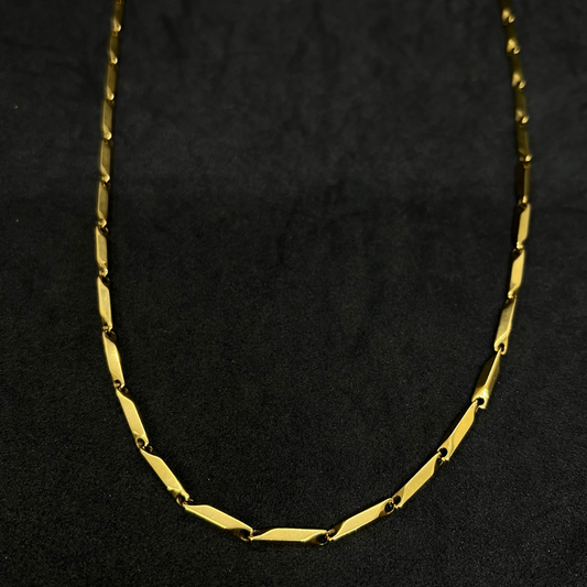 Cadena martillada Dorada