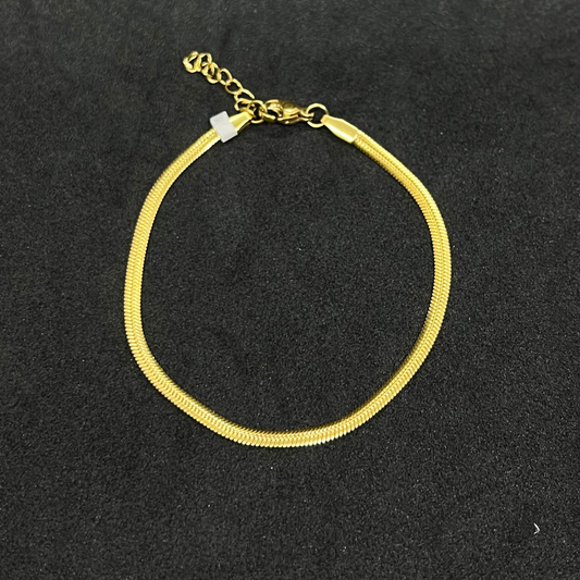 Pulsera piel serpiente Dorada