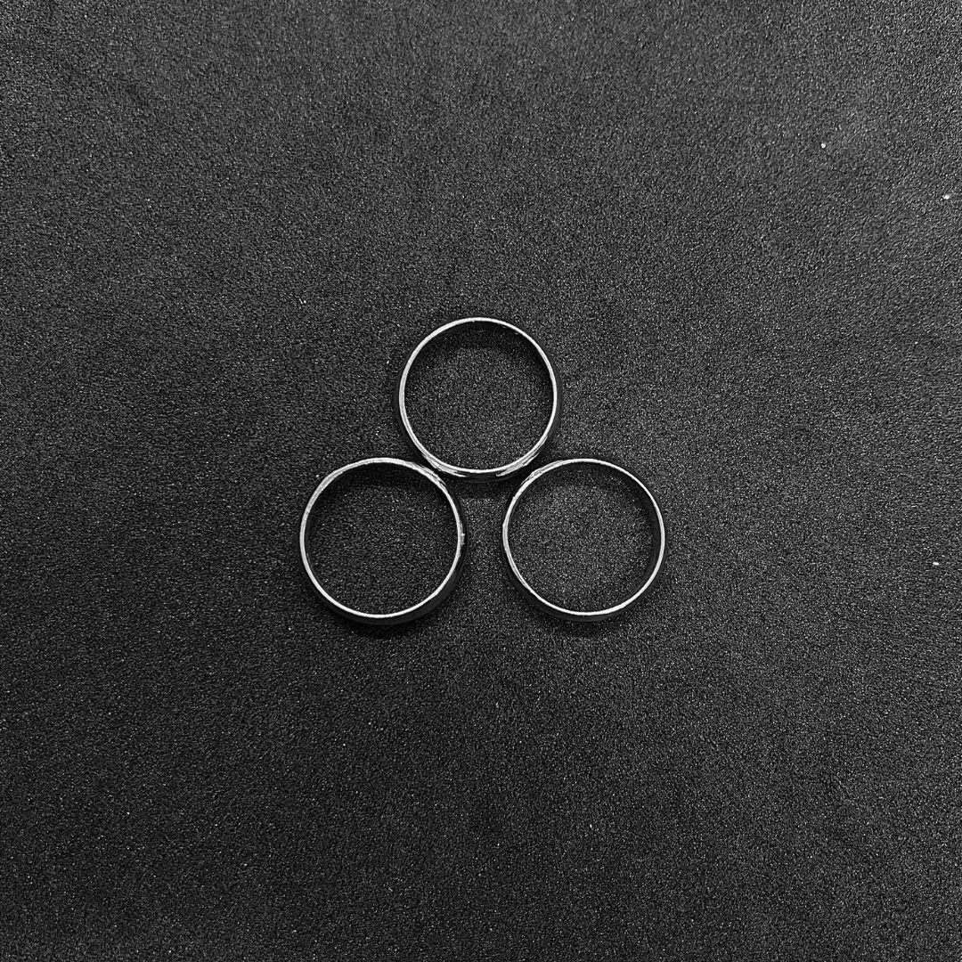 Tres Argollas Plateadas