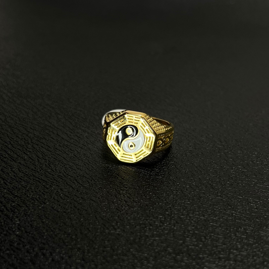 Anillo YingYang Dorado